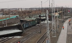 Новости: Грузовой поезд сошел с рельсов в Татарске